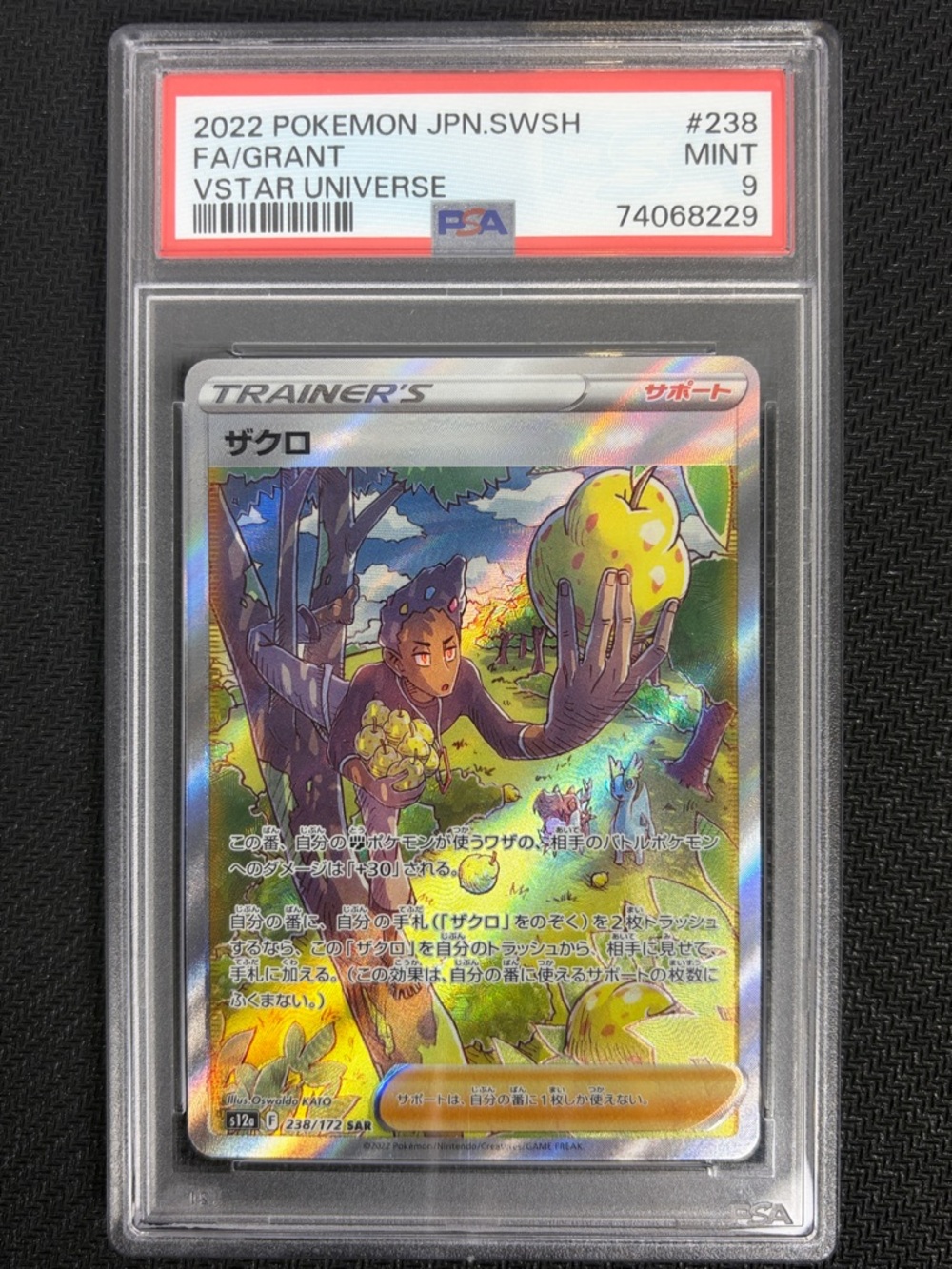 Pokémon Grant #238 PSA 9 Japanese SAR Trainer Holo Card VSTAR